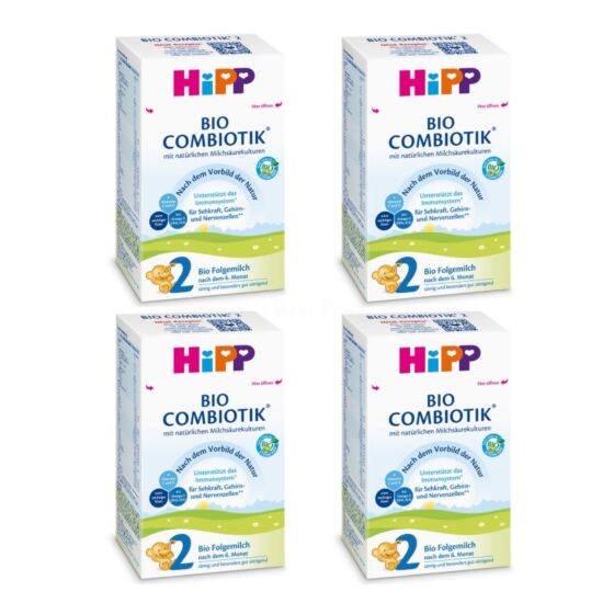 (現金自取$170x4) 德國本土HiPP Combiotik 有機益生元嬰兒奶粉 2段 (6-10個月) 4盒 600g [平行進口]